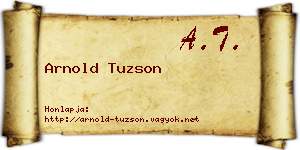 Arnold Tuzson névjegykártya